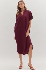 Marcy Burgundy Dress