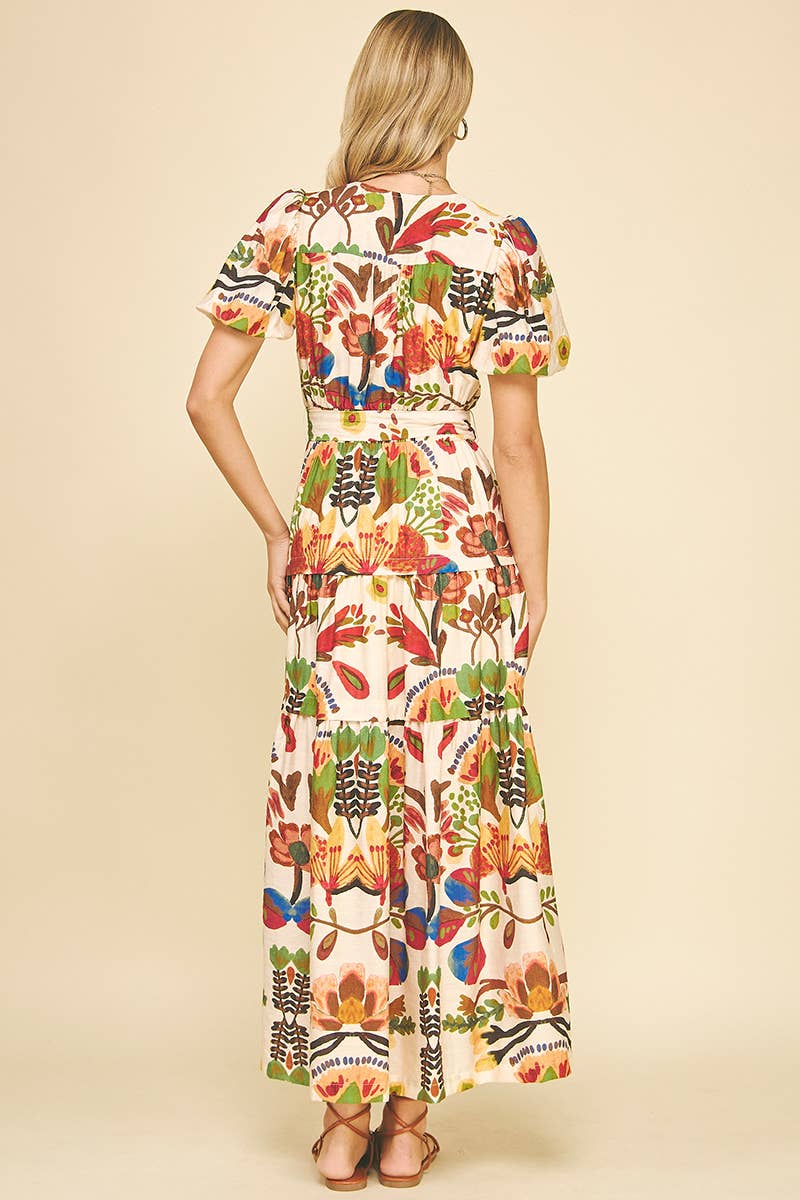 Tiered Floral Maxi