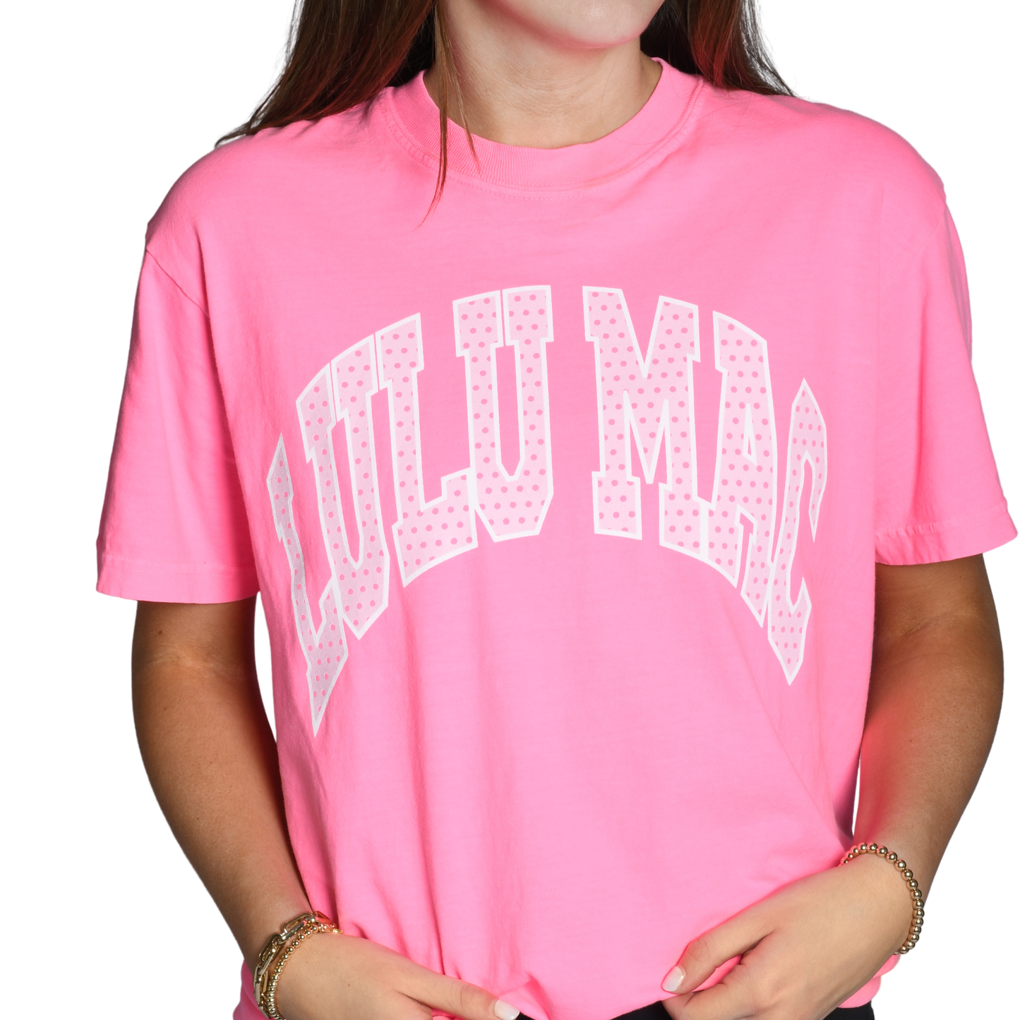 Polka Dot Adult Pink Tee