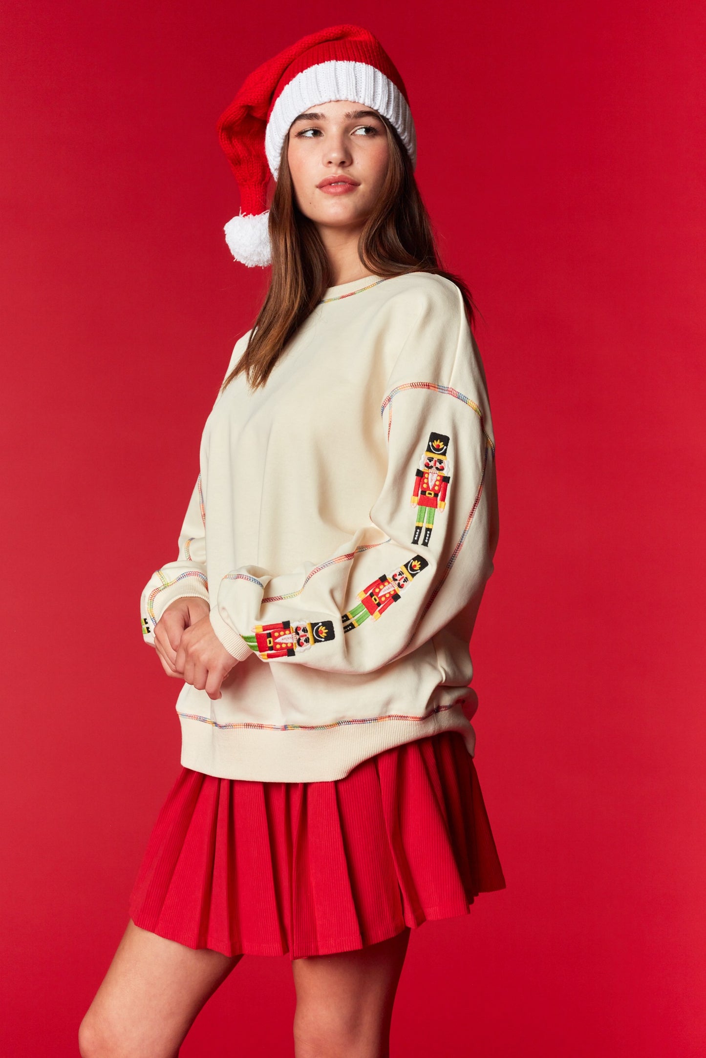 Nutcracker Embroidery Sweatshirt