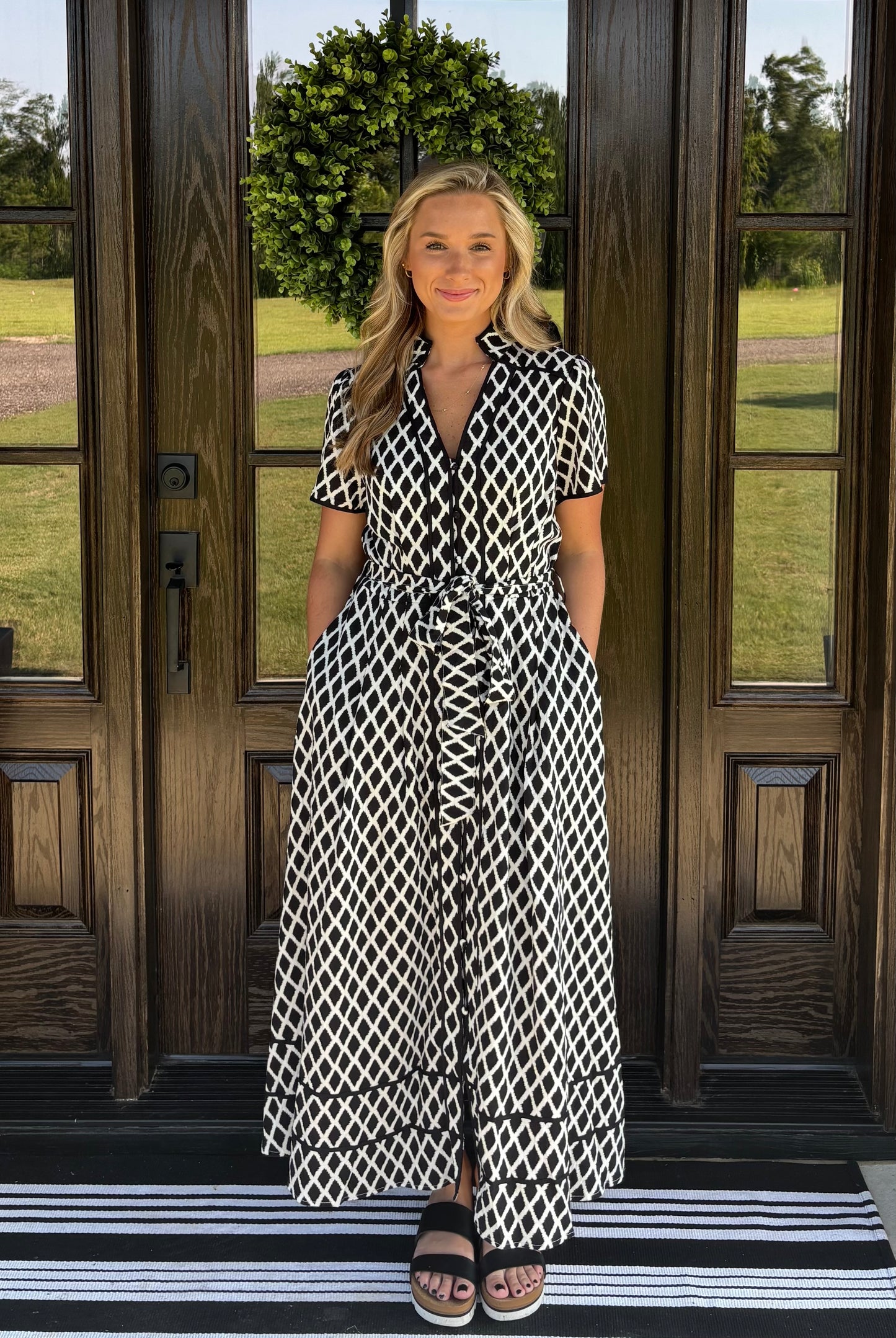 Classic Black and White Maxi