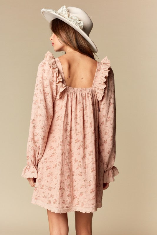 Floral Babydoll Mini Dress