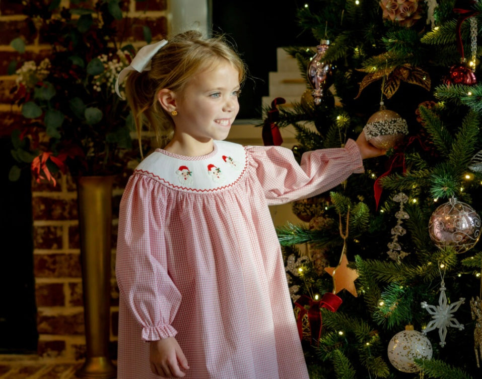 Three Sisters Santa Smocked Bishop