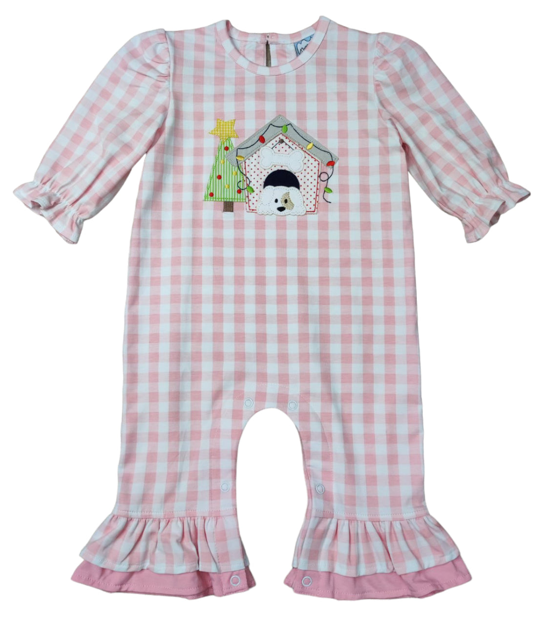 Three Sisters Christmas Puppy Girls Romper