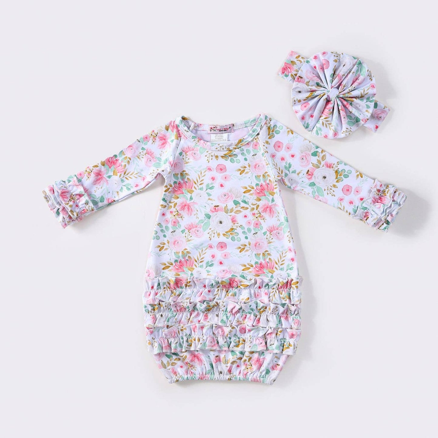 Chiffon Floral Baby Gown