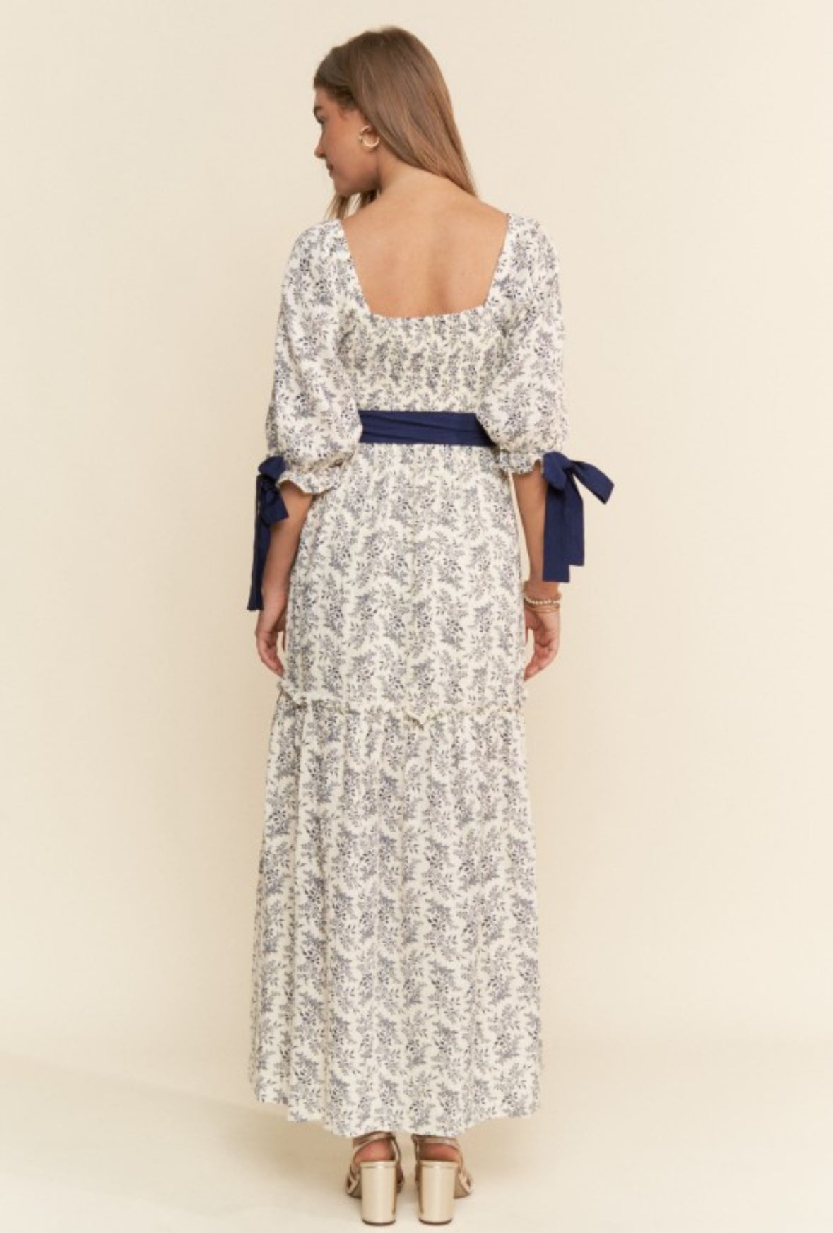 Navy Floral Dress