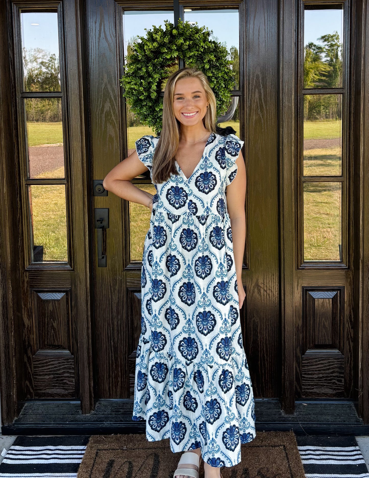 Myrtle Floral Print Maxi Dress