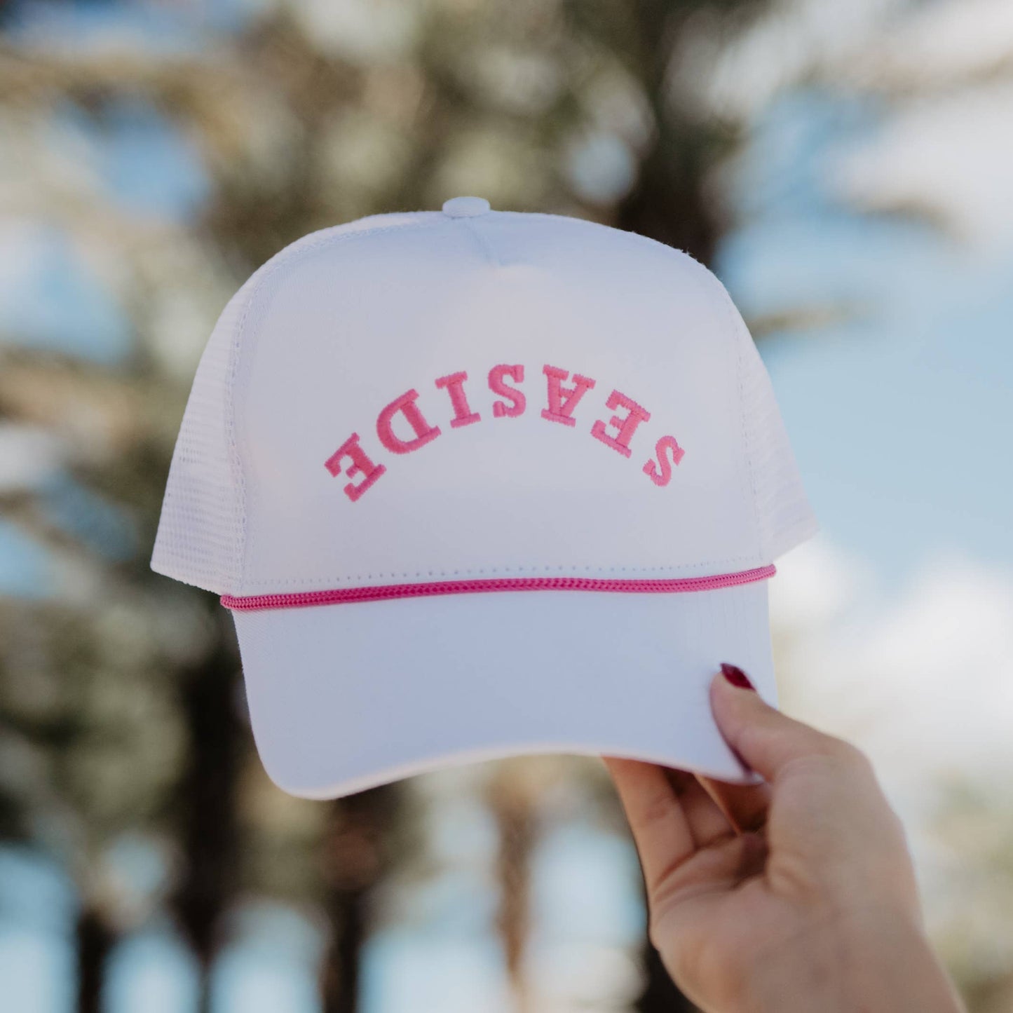 SEASIDE Upside Down Trucker Cap with Rope