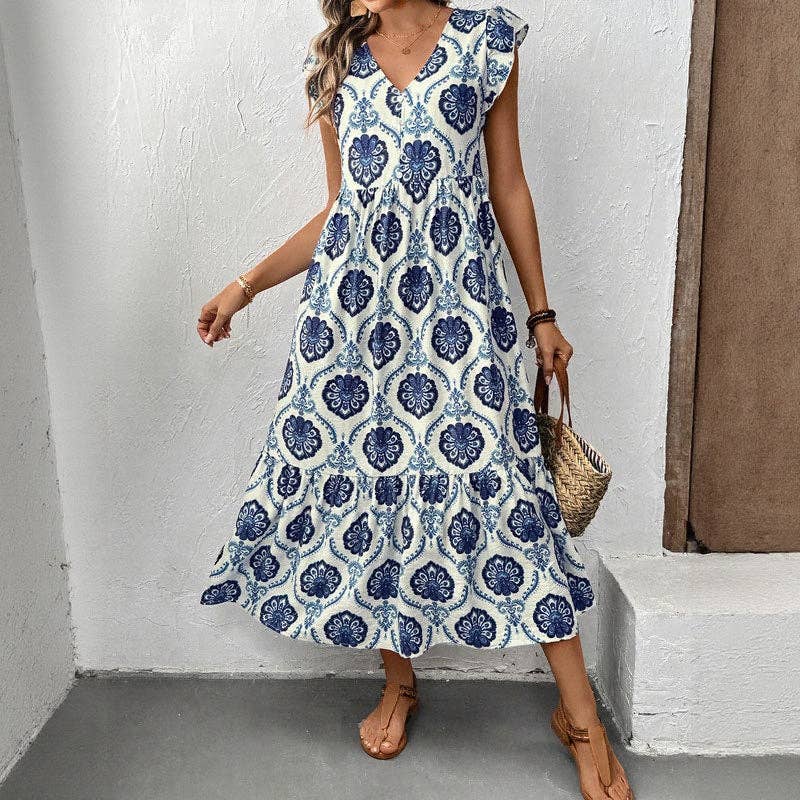 Myrtle Floral Print Maxi Dress
