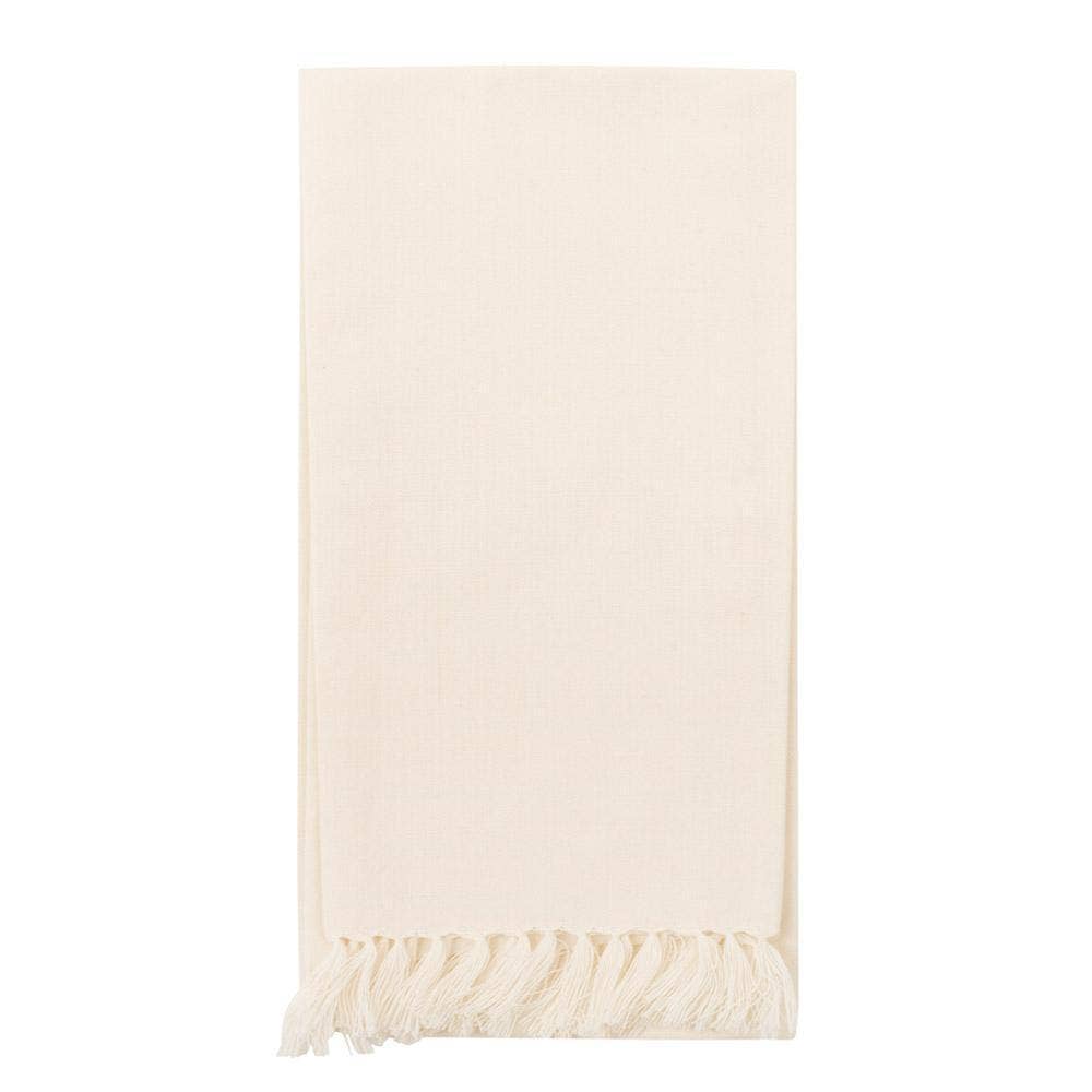 Fringe Guest Towel with One Letter Monogram