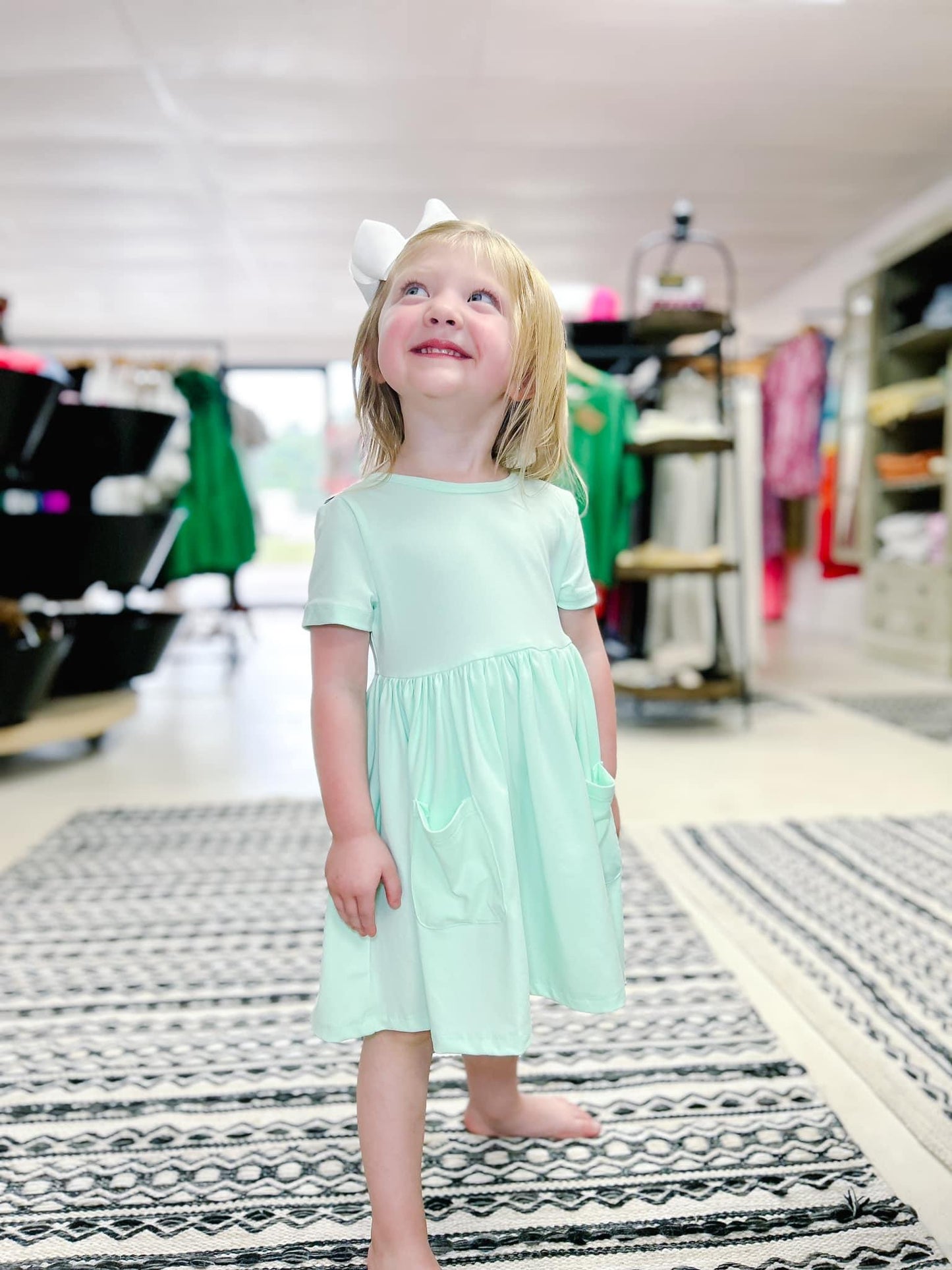 MR Pastel Green Twirl Dress