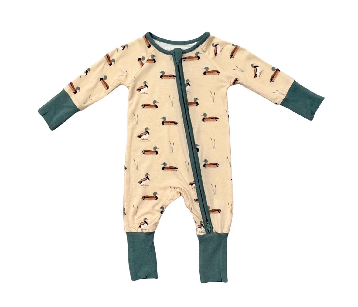 Baby Sprouts Mallard Duck Zip Romper