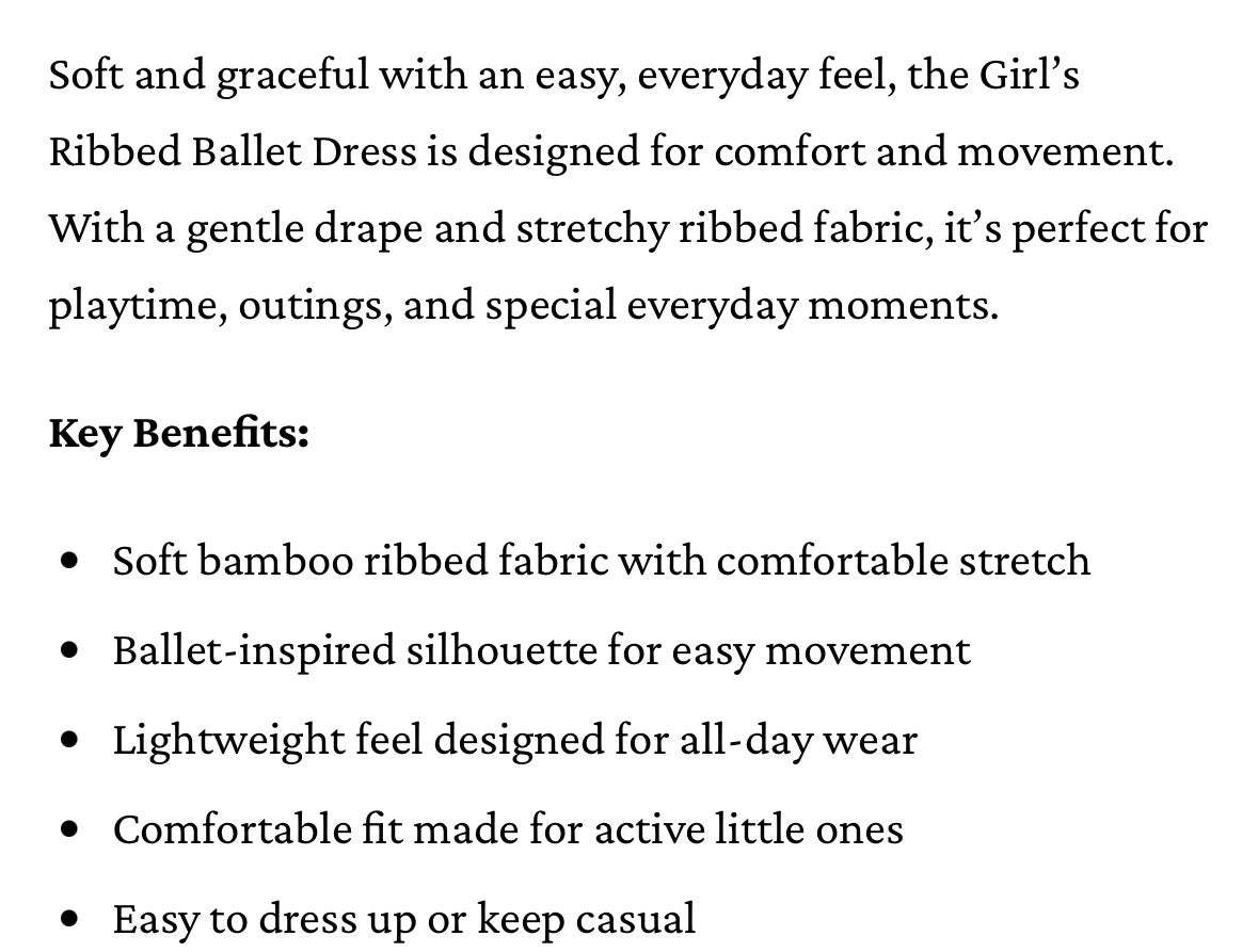 Baby Sprouts Bamboo Ballet Dress