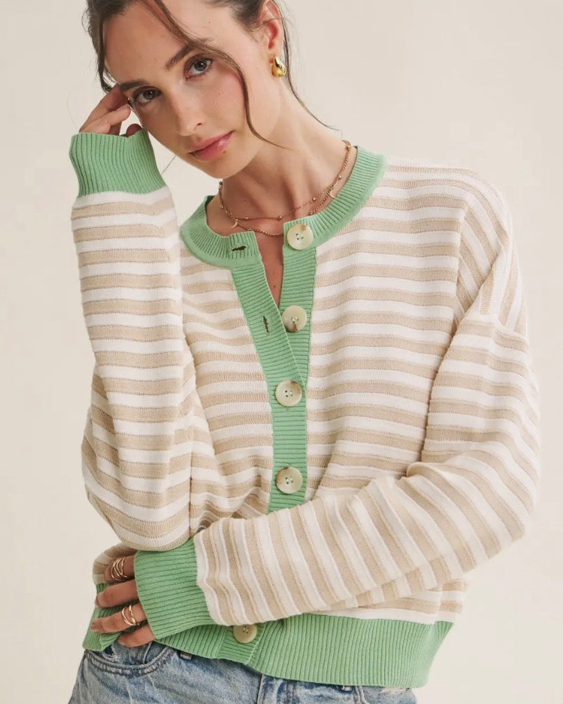 Cotton Stripe Button Down