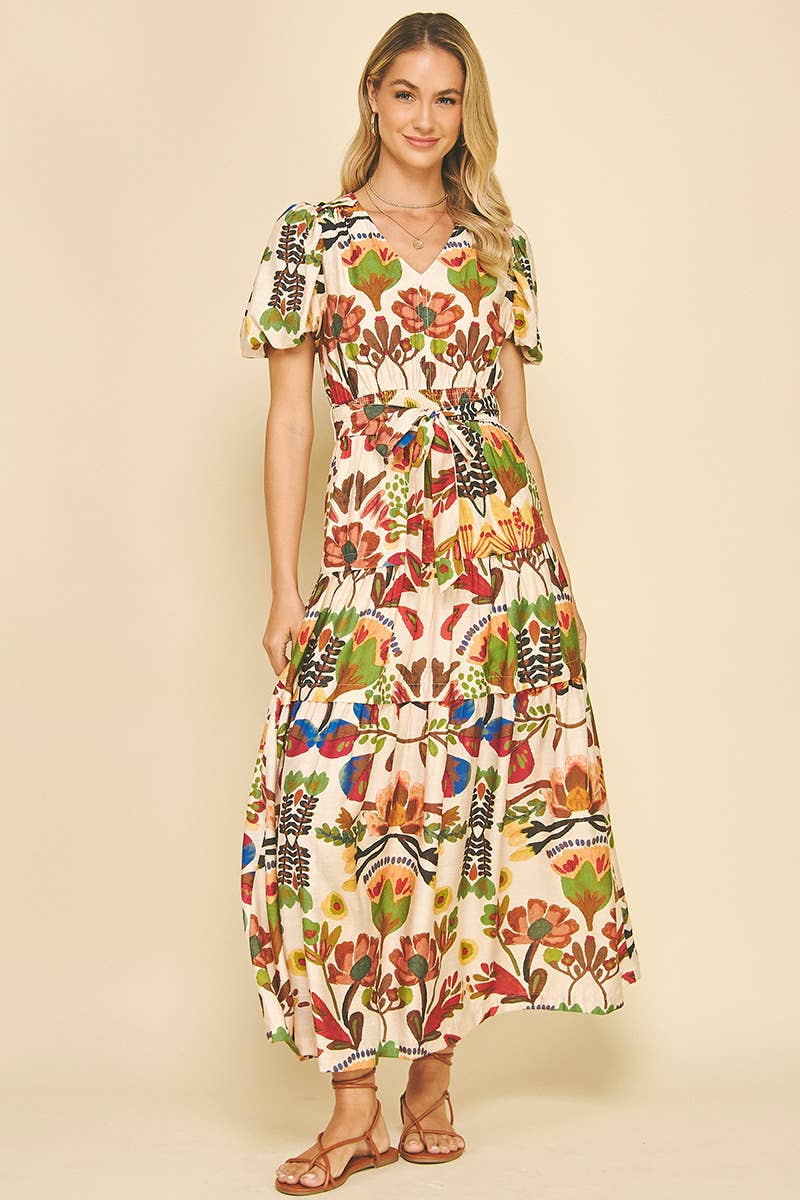 Tiered Floral Maxi