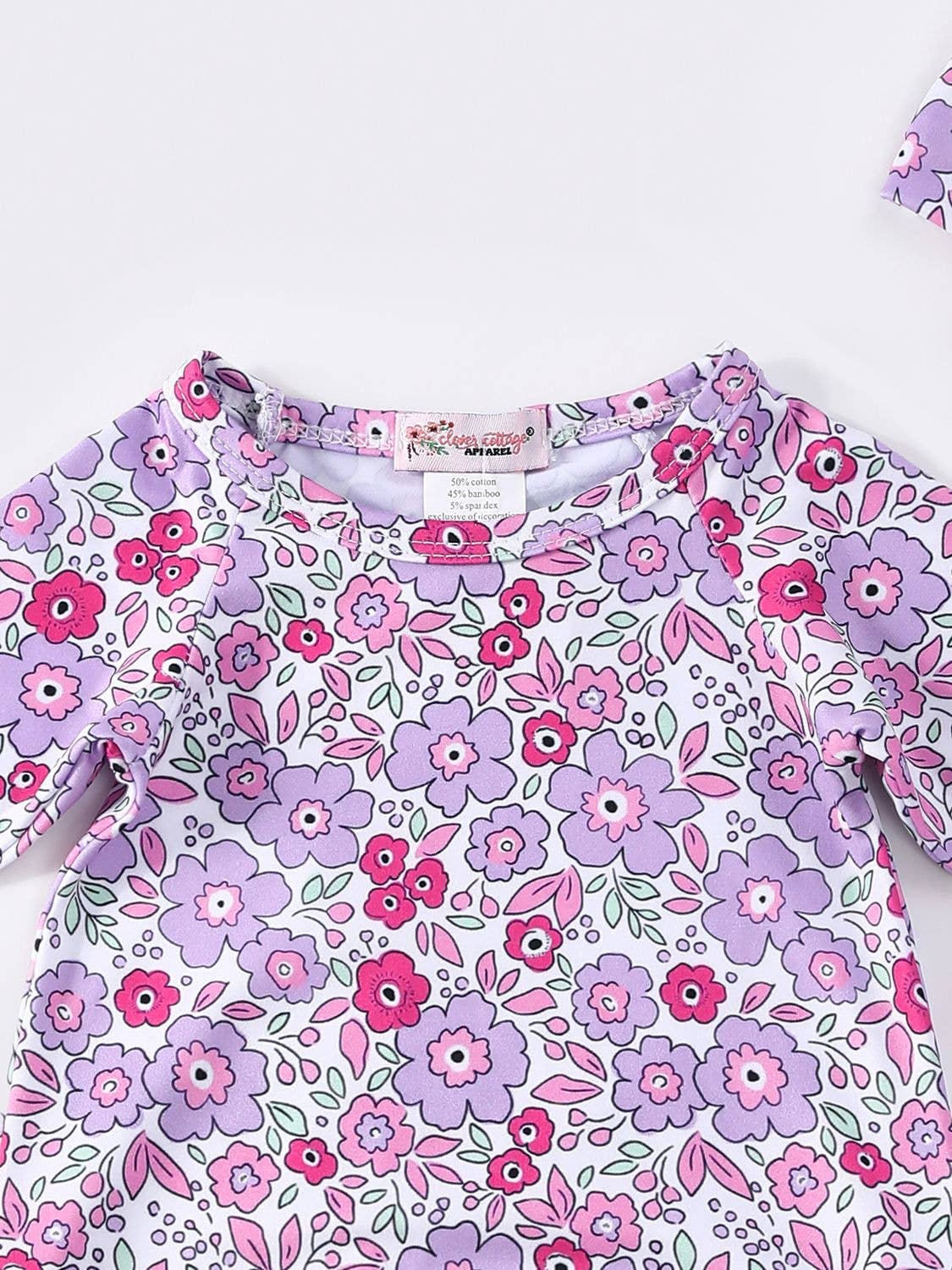 Purple Petals Baby Gown