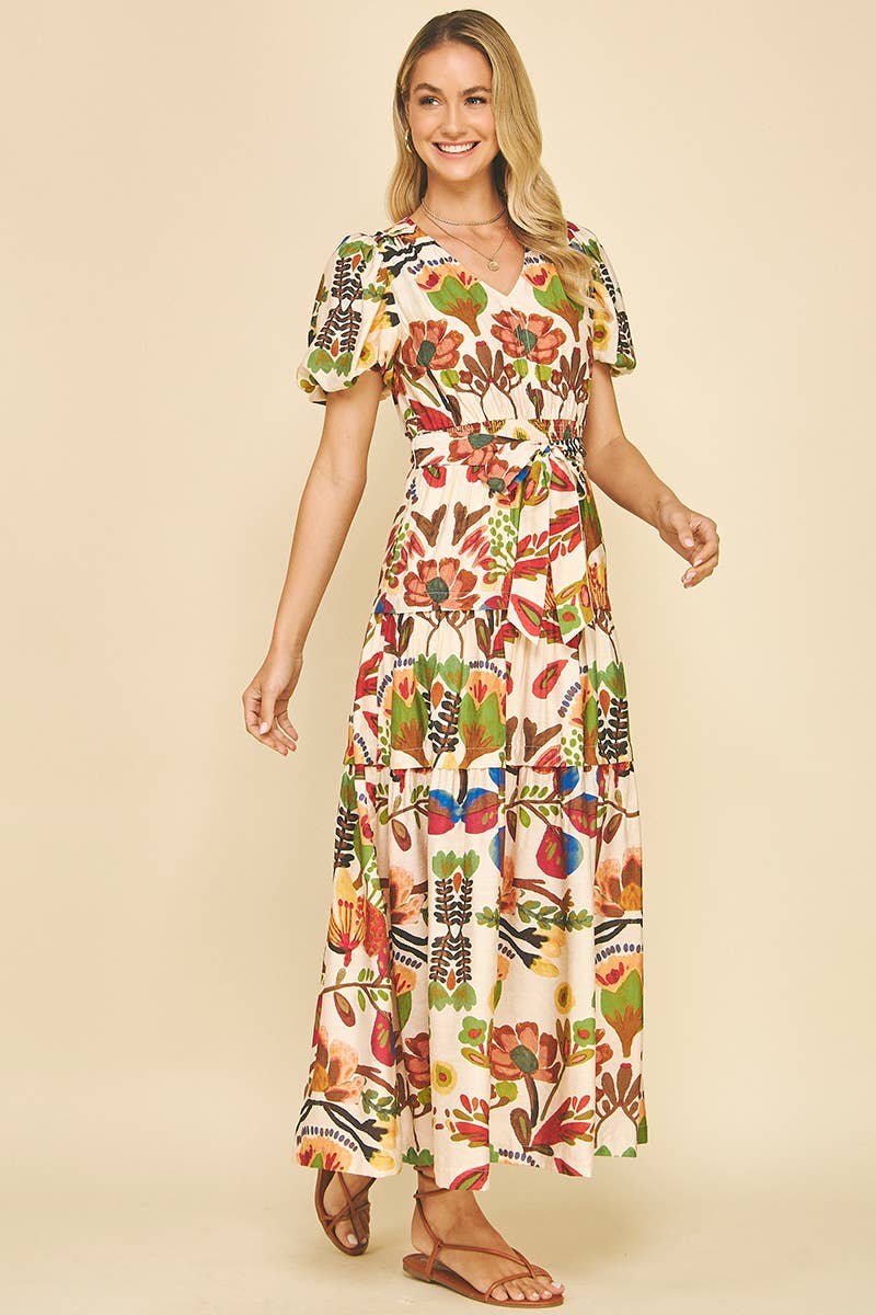 Tiered Floral Maxi