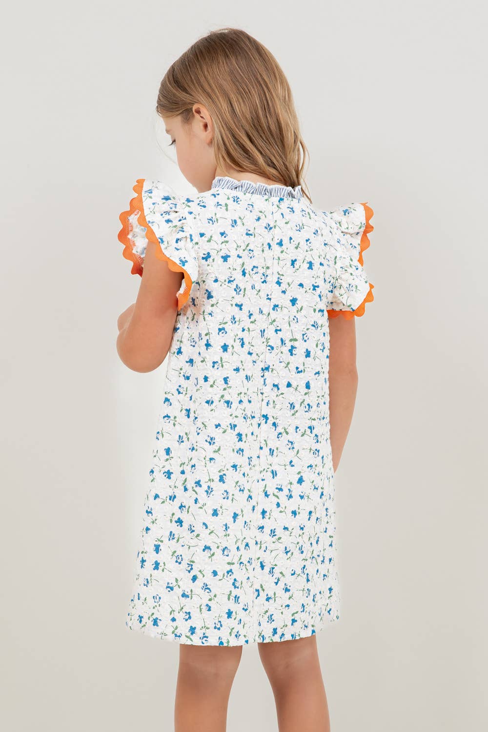 Floral Embroidered Striped Dress
