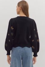 Midnight Floral Sweater