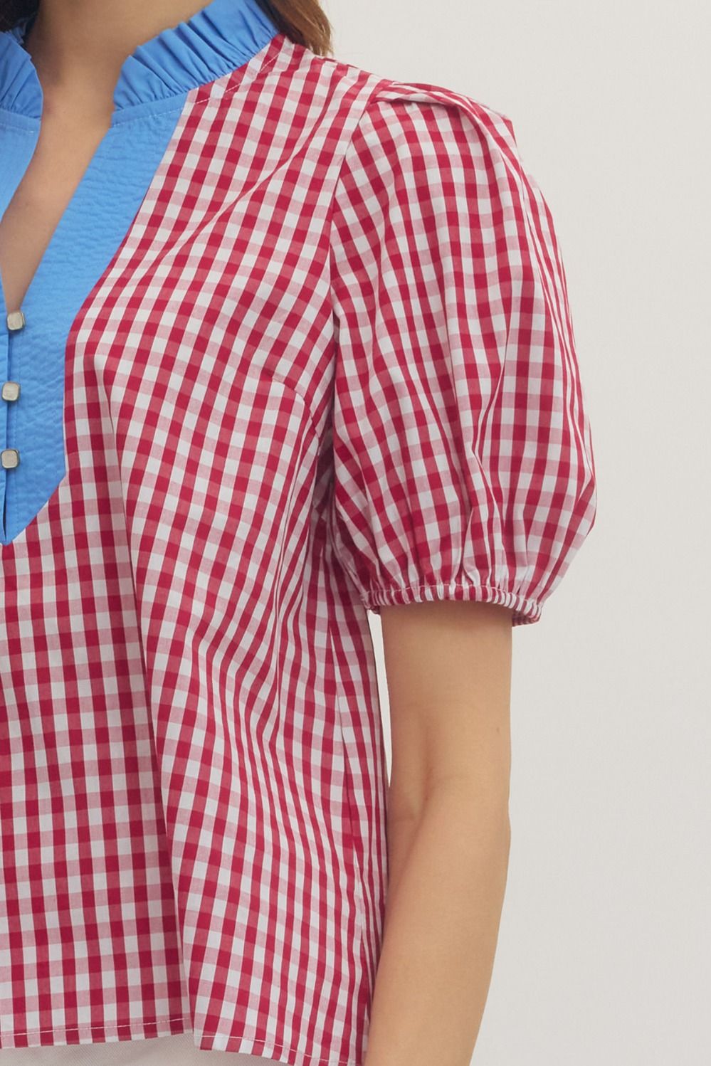 Red Plaid Top