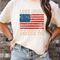 Love Jesus and America Too July 4th Comfort Colors Tee