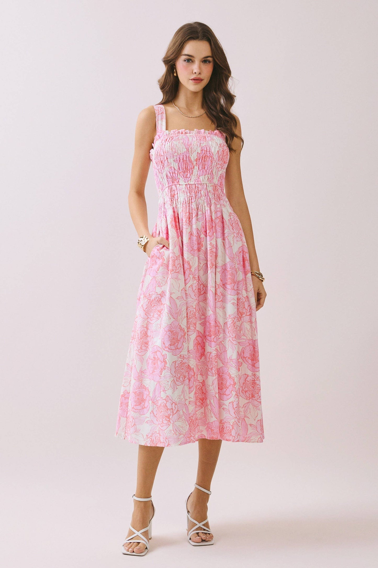 Pink Floral Sundress