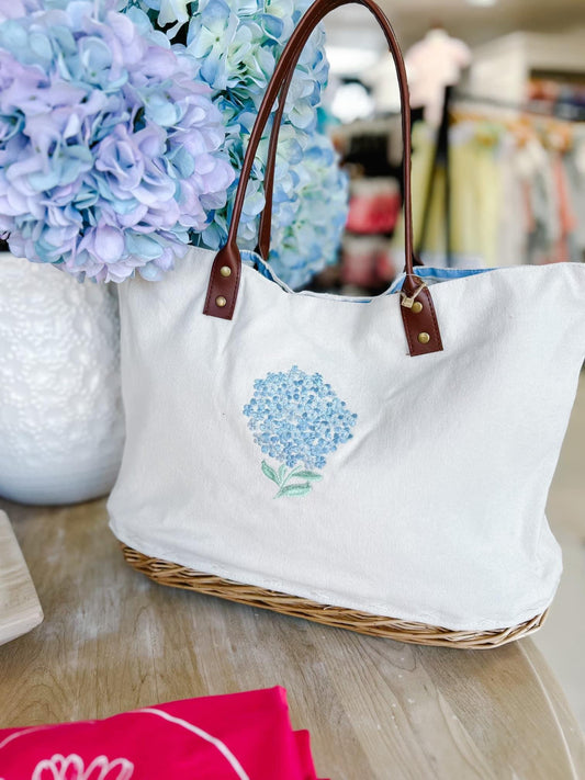 Hydrangea Basket Tote