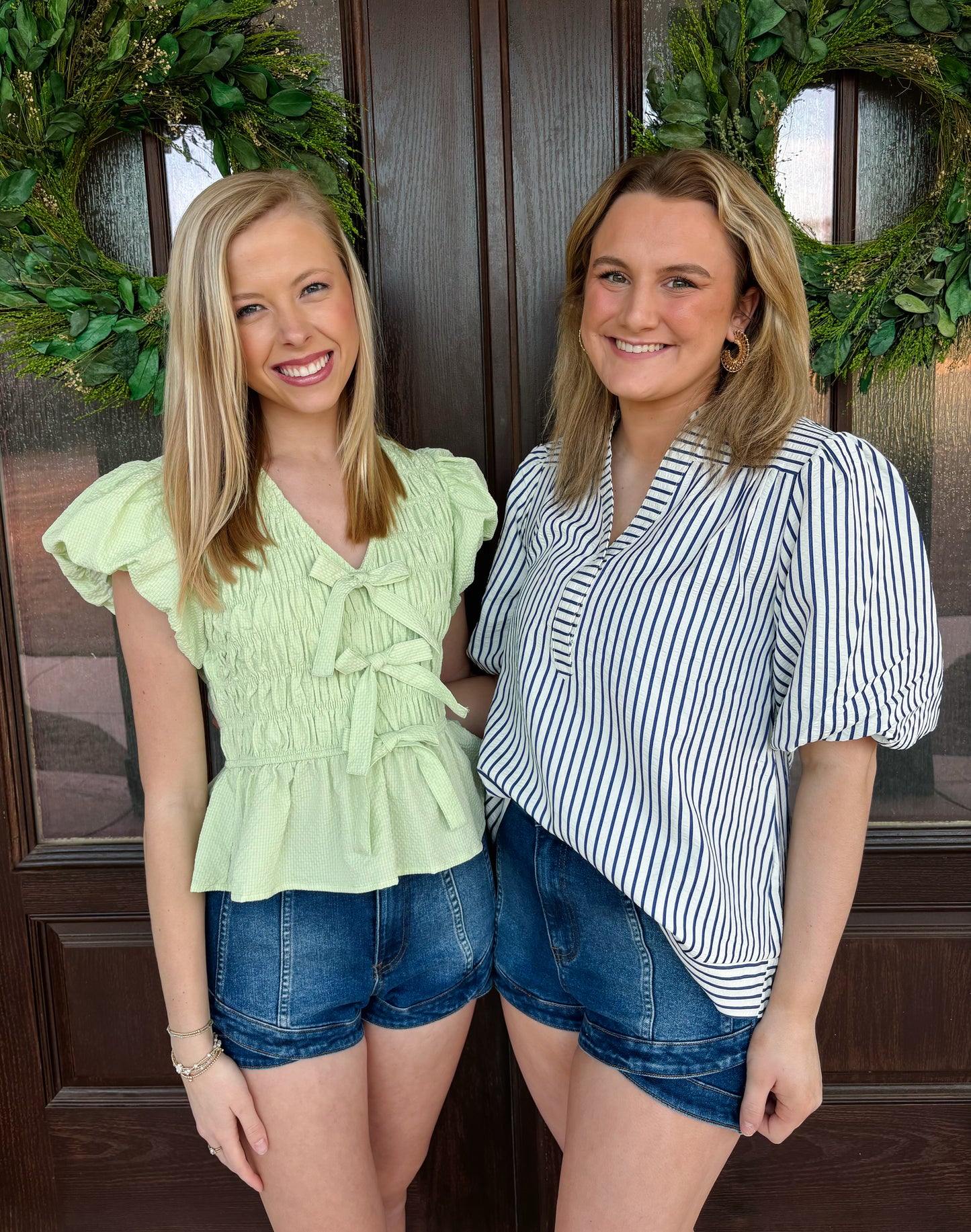 Smocked Lime Blouse