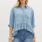Flirty Denim Top
