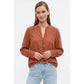 Lace Cuff Olive Top