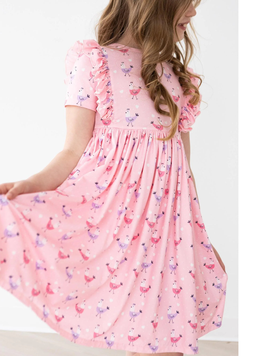 MR Pink Chicks Ruffle Twirl Dress