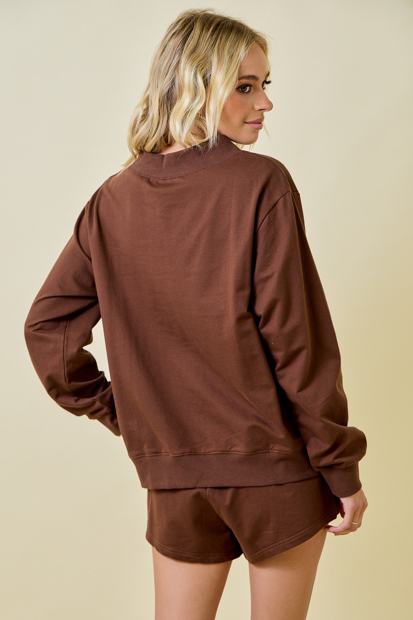 Mock Neck Lt Sweatshirt