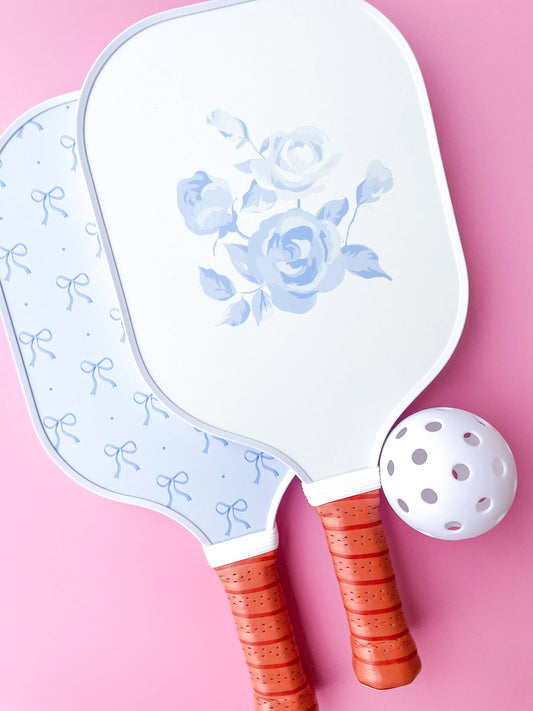 Coquette Blue Bow Floral Pickleball Paddle (ONE)