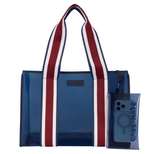 Case-Mate Navy Rugby Stripe Jelly Tote Bag