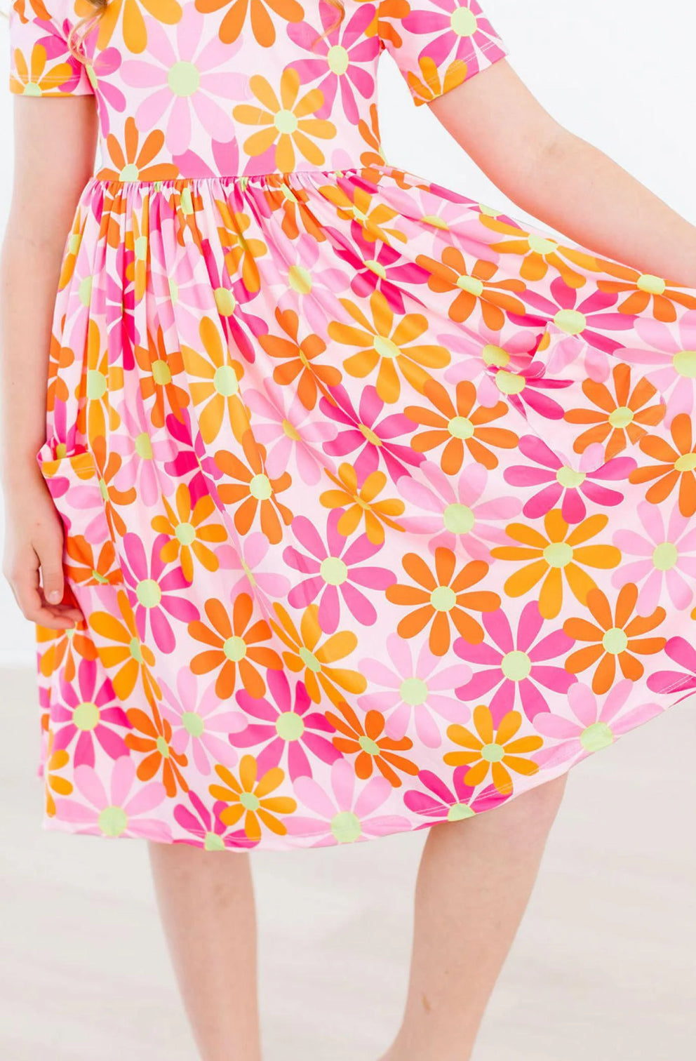 MR Retro Daisies Twirl Dress