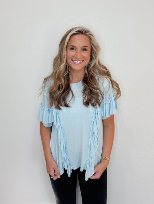 Ruffle Knit Top