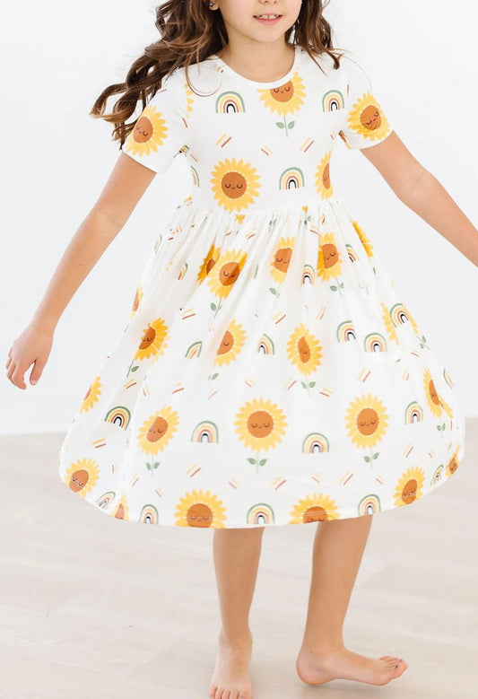 MR Sunflower Twirl Dress