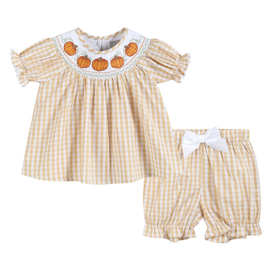 Gingham Pumpkin Bloomer Set