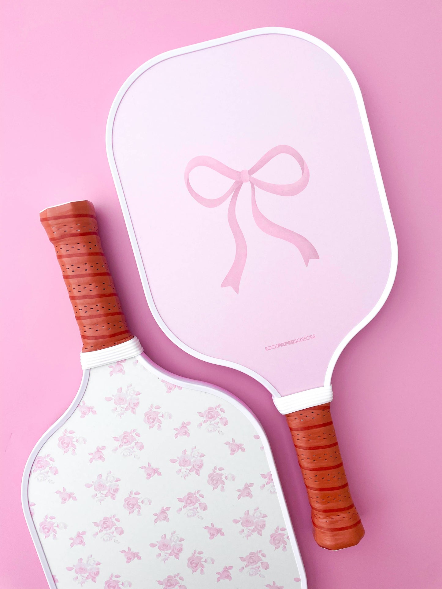 Coquette Pink Bow Floral Pickleball Paddle (ONE)