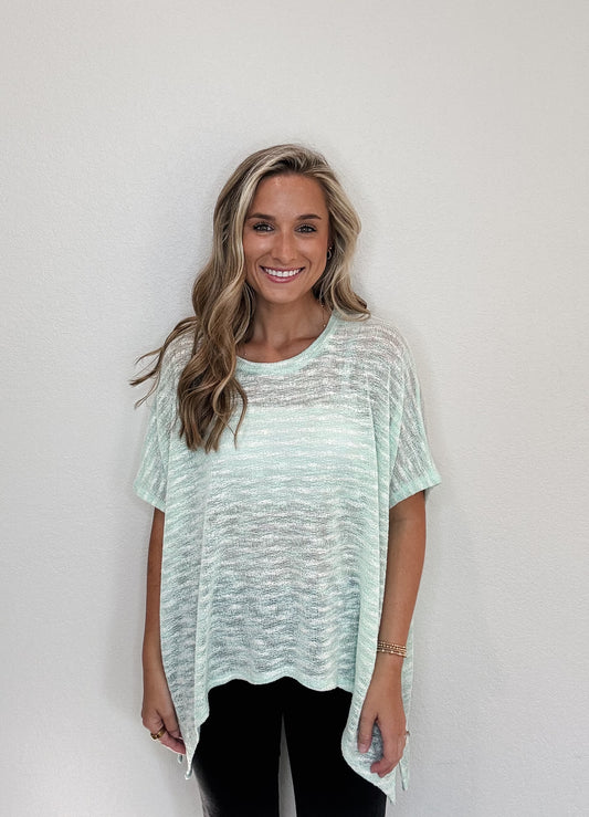 Loose Fit Dolman Stripe Pattern Top