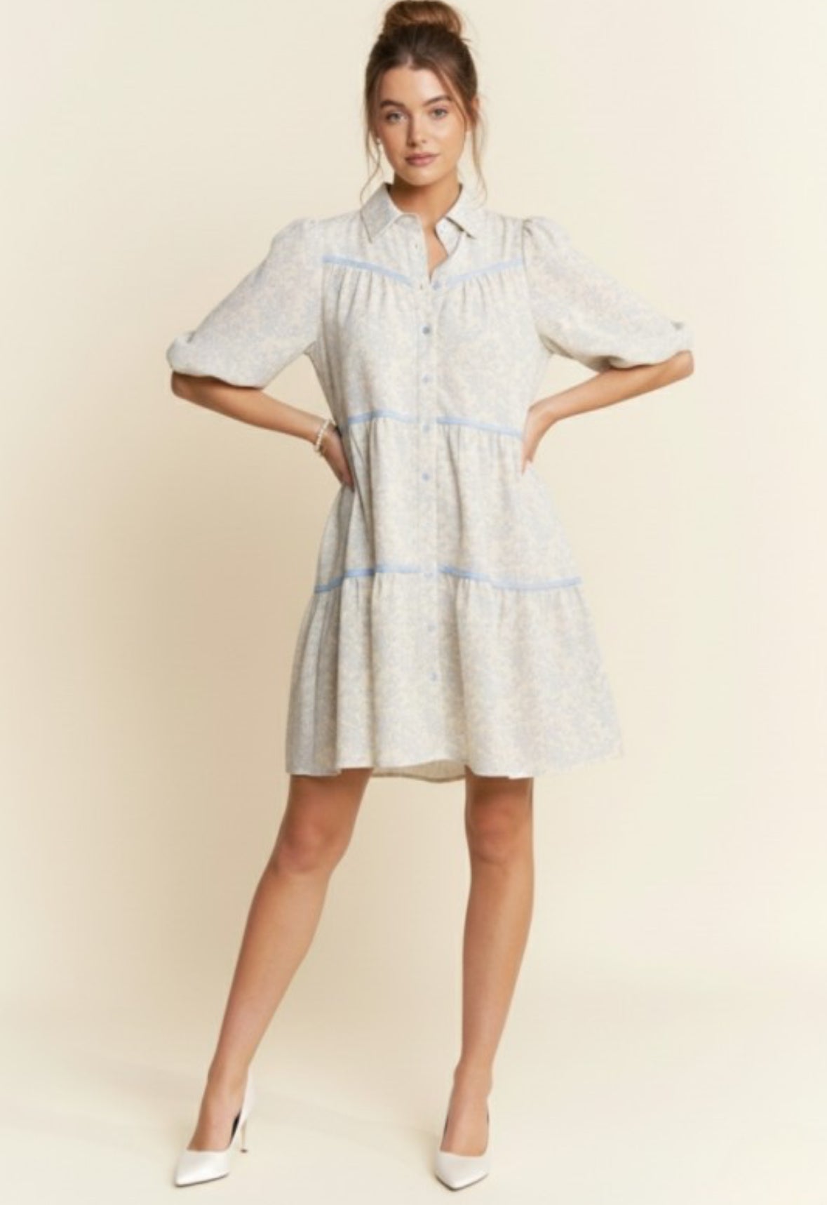 Floral Blue Dress