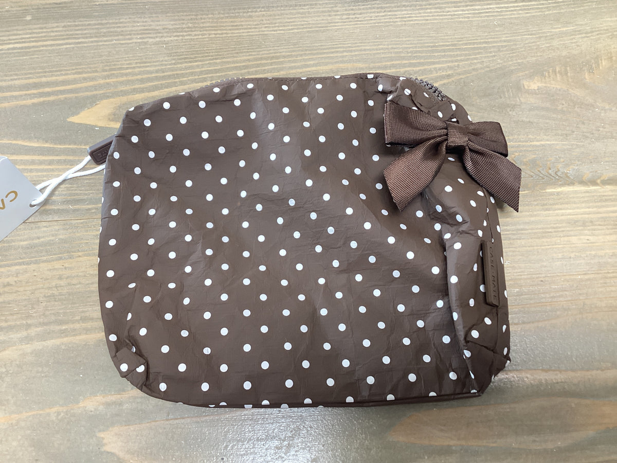 Case-Mate Navy  &  Espresso Crinkle Makeup Bag