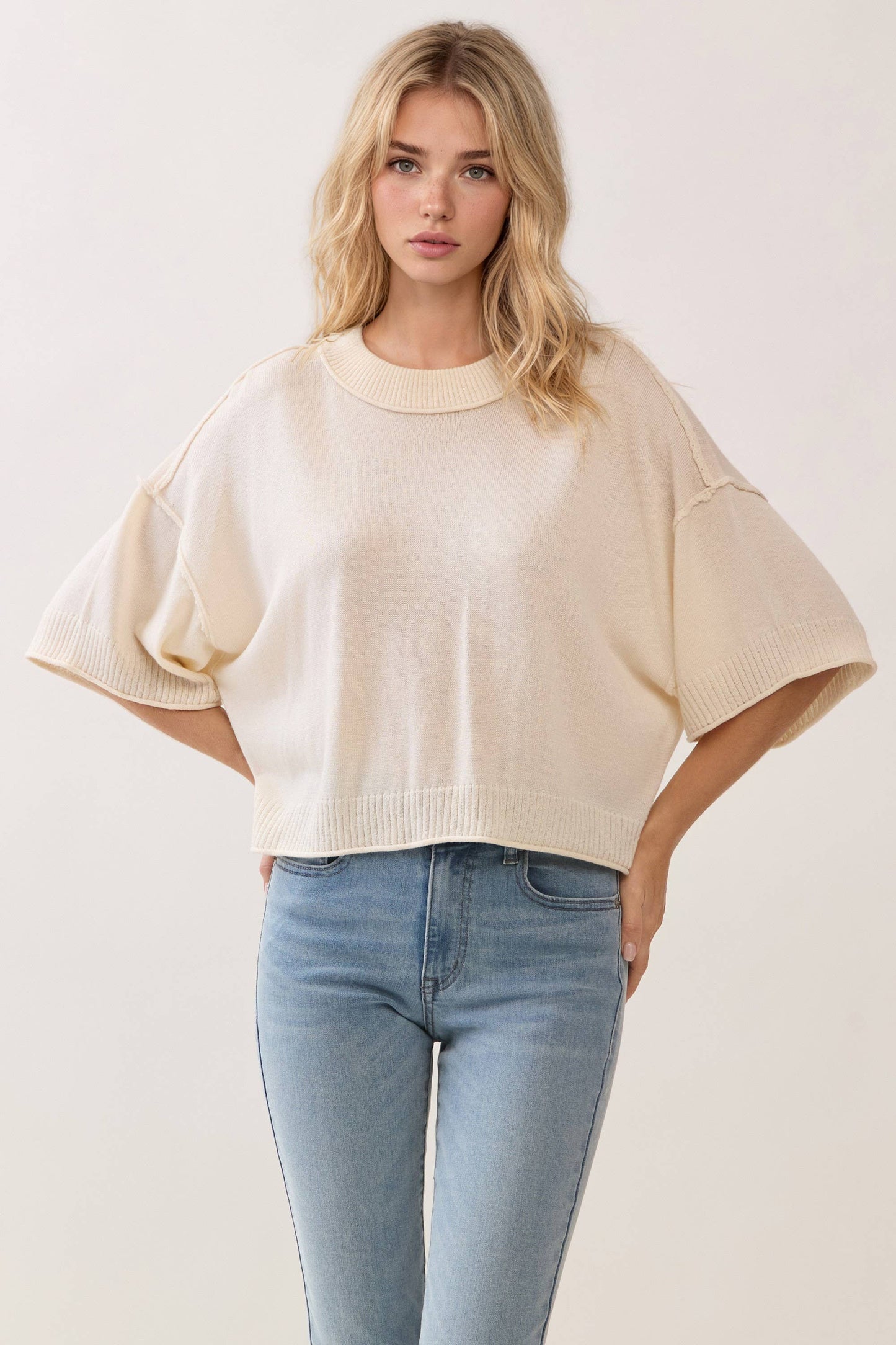 Relaxed Ft Slv Knit Top