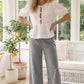 Gingham Ruffled  Cropped Pants