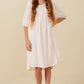Girls Pink Ruffled Mesh Dress