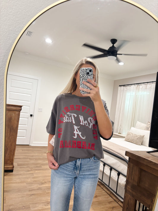 Uni of Alabama Thrifted Tee
