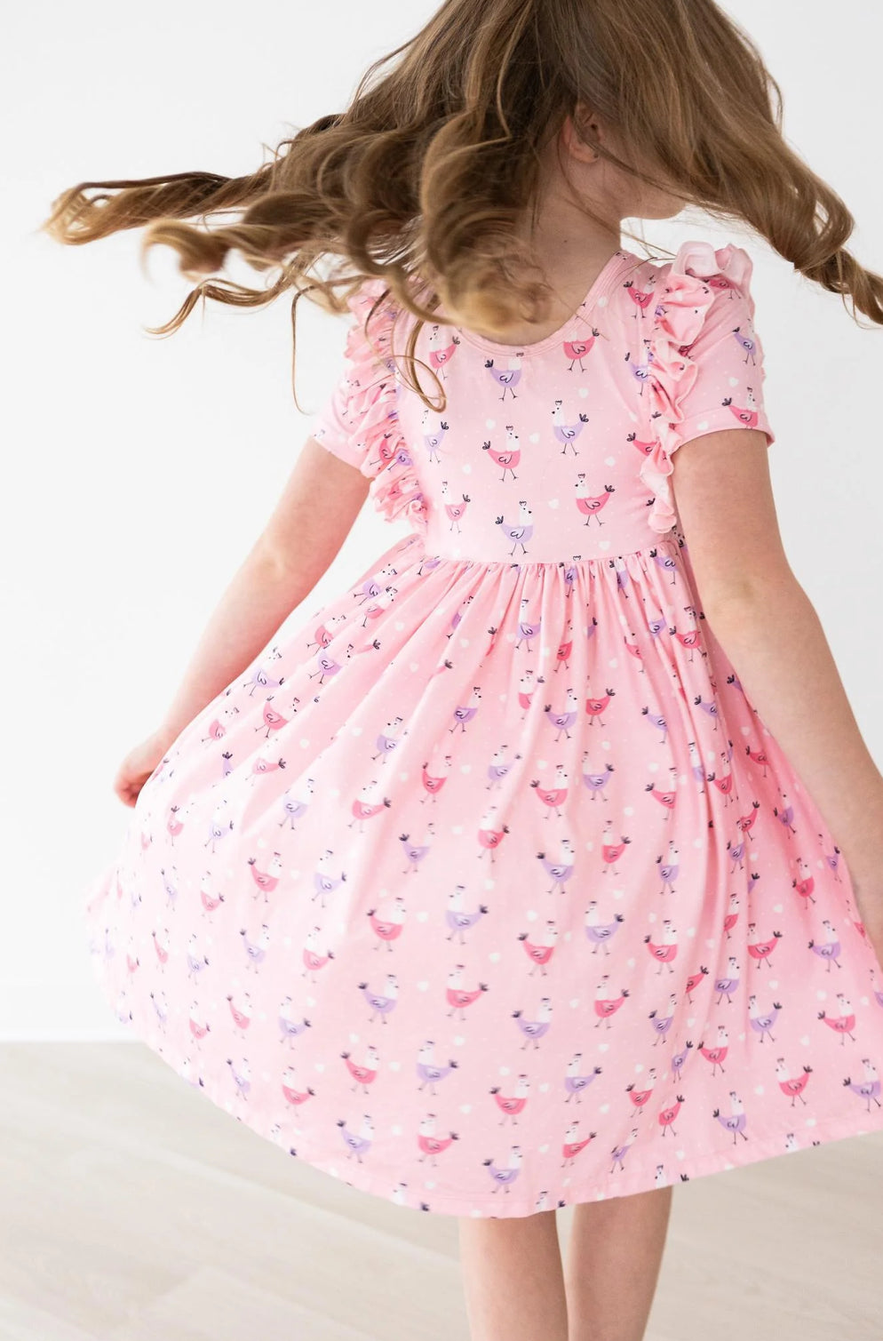 MR Pink Chicks Ruffle Twirl Dress