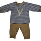 Three Sisters Deer appliqué Boys Jogger Set