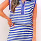 LDC Striped Sleeveless Polo Two-Piece Set Casual Outfit