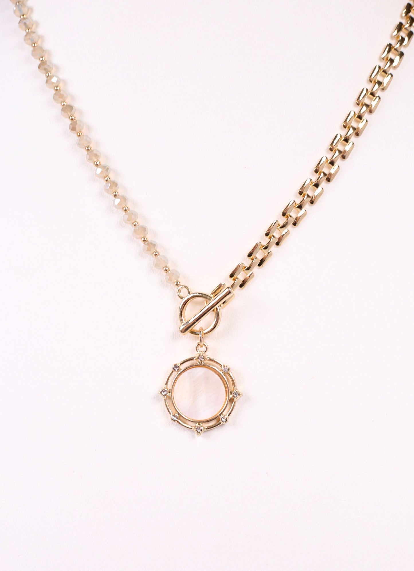 McKeen Charm Toggle Necklace GOLD